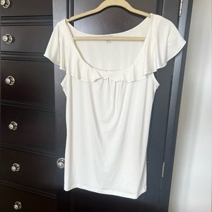 Banana Republic stretch ruffle blouse